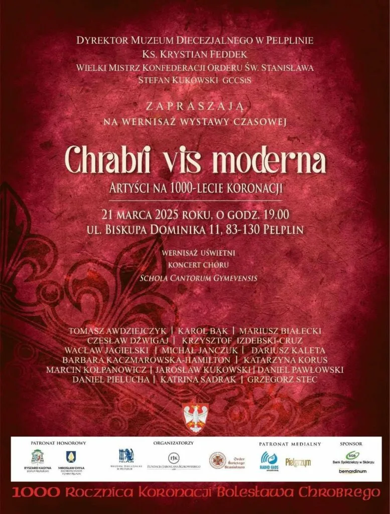 Wystawa „Chrabri vis moderna” – Daniel Pielucha na wernisażu w Pelplinie z okazji Milenium Koronacji